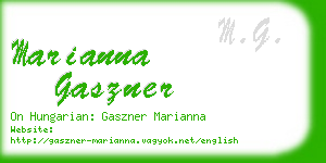 marianna gaszner business card